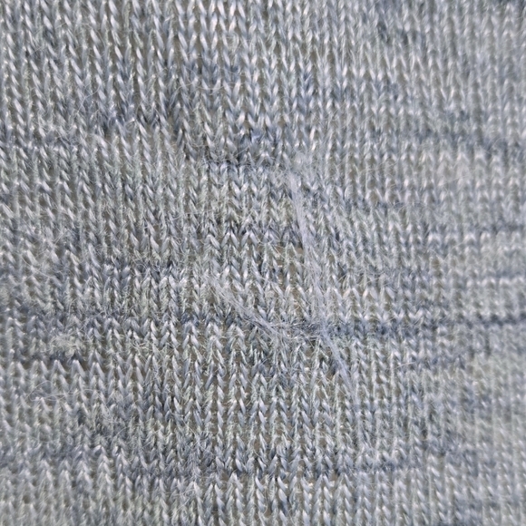 Soft Surroundings Valentina Pale Green Dusty Sage V-Neck Zip Sweater Slub Jersey - Picture 10 of 10